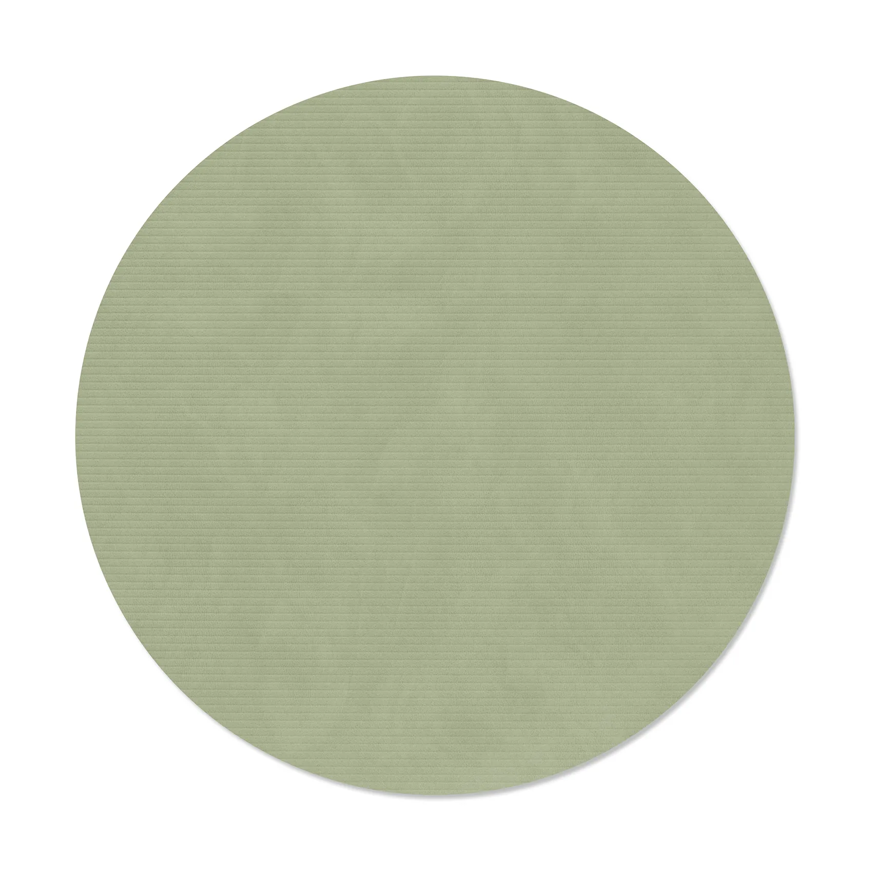 Corduroy dækkeserviet, Olive green, circle, L, Ø38 cm LIND DNA
