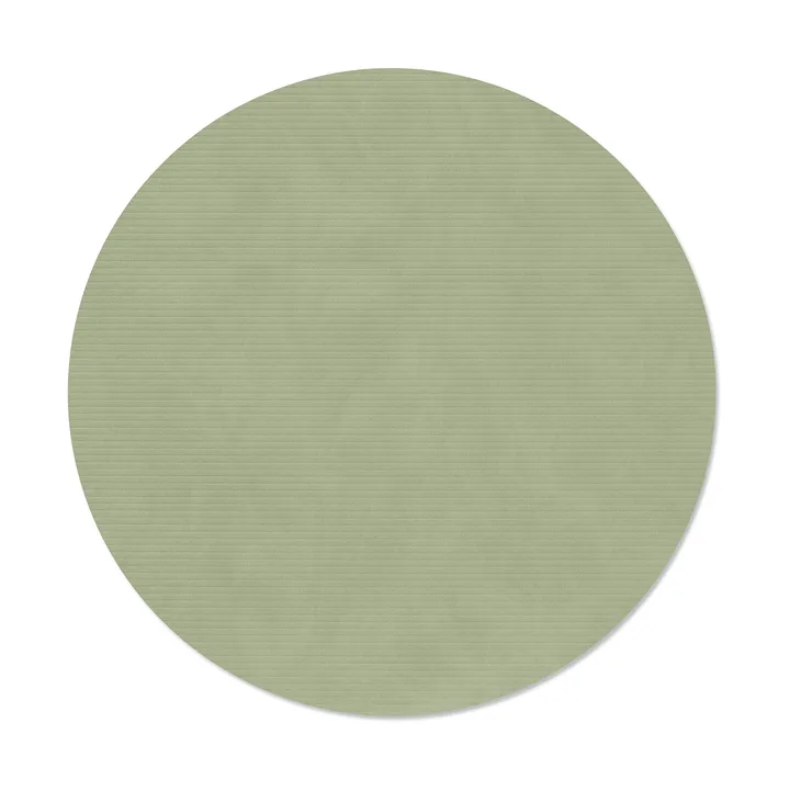 Corduroy dækkeserviet - Olive green, circle, L, Ø38 cm - LIND DNA