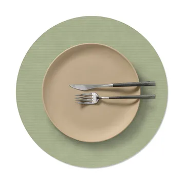 Corduroy dækkeserviet - Olive green, circle, L, Ø38 cm - LIND DNA