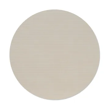 Corduroy dækkeserviet - Oyster white, circle, L, Ø38 cm - LIND DNA