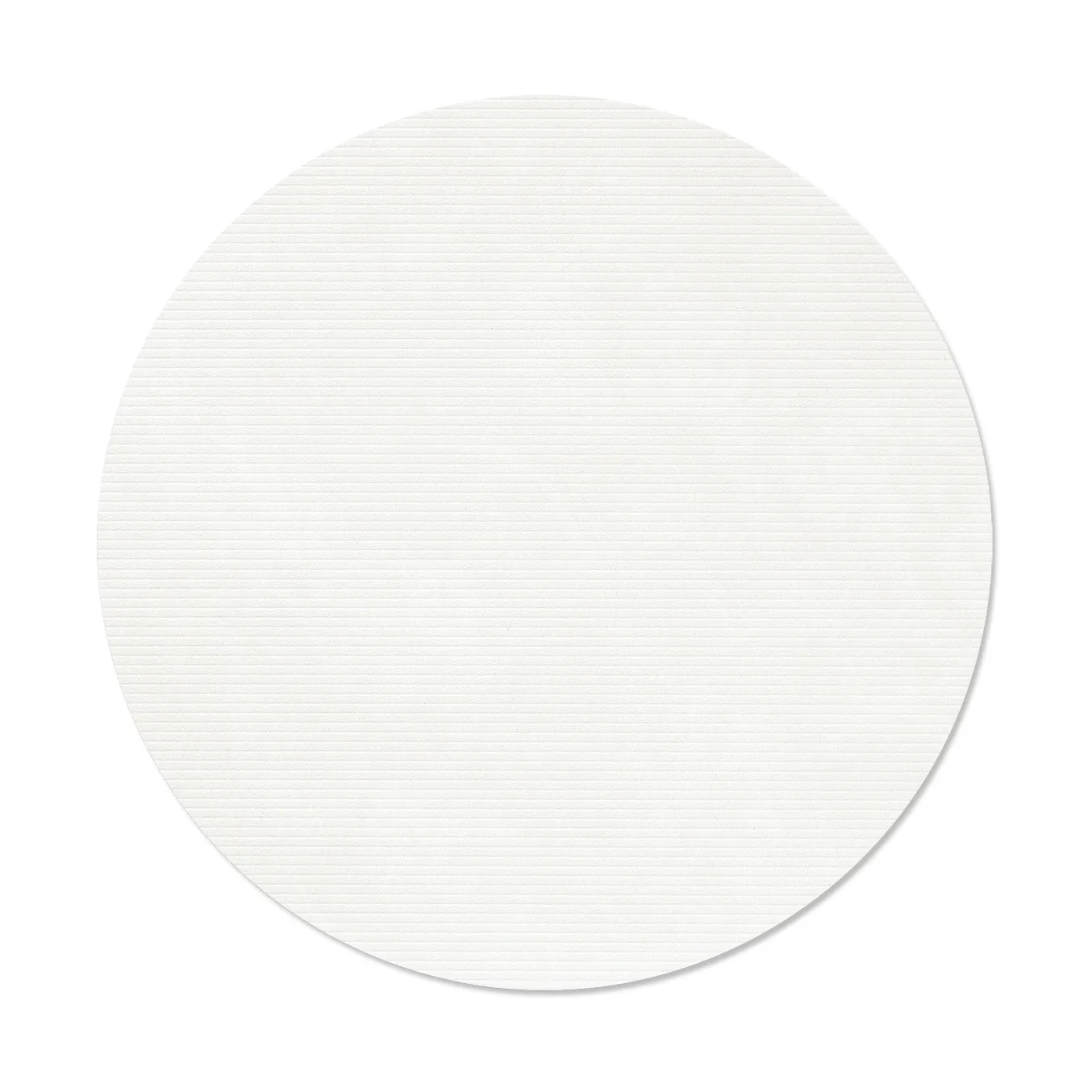 Corduroy dækkeserviet, Pure white, circle, L, Ø38 cm LIND DNA