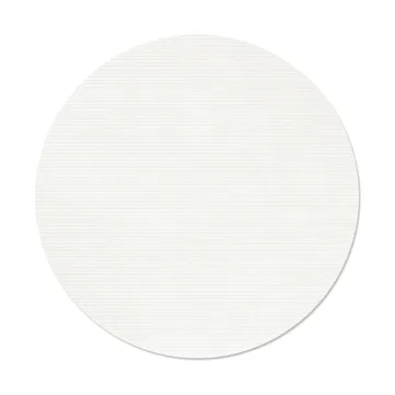 Corduroy dækkeserviet - Pure white, circle, L, Ø38 cm - LIND DNA