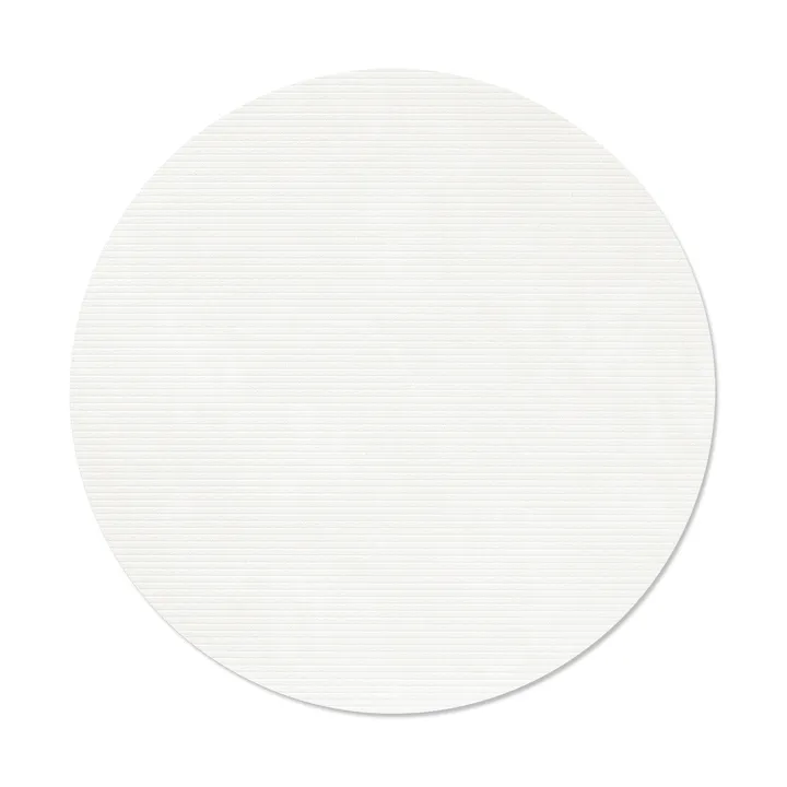 Corduroy dækkeserviet - Pure white, circle, L, Ø38 cm - LIND DNA