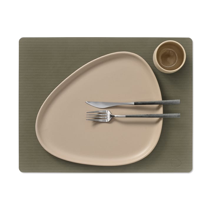 Corduroy dækkeserviet square L, Army Green LIND DNA
