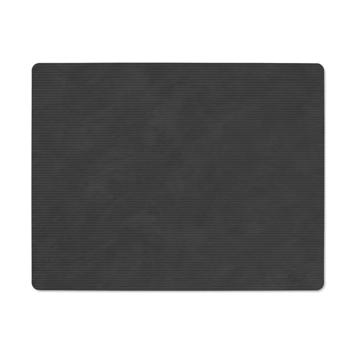 Corduroy dækkeserviet square L - Black, 45x35 cm - LIND DNA