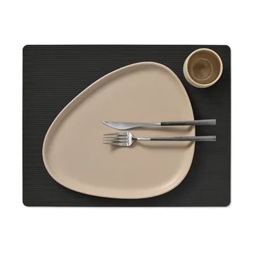 Corduroy dækkeserviet square L - Black ink, 45x35 cm - LIND DNA