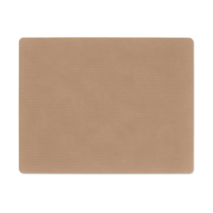 Corduroy dækkeserviet square L - Nougat, 45x35 cm - LIND DNA