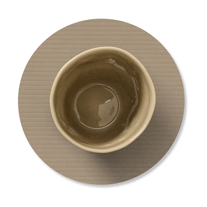 Corduroy glasbrikker, Clay brown, circle LIND DNA