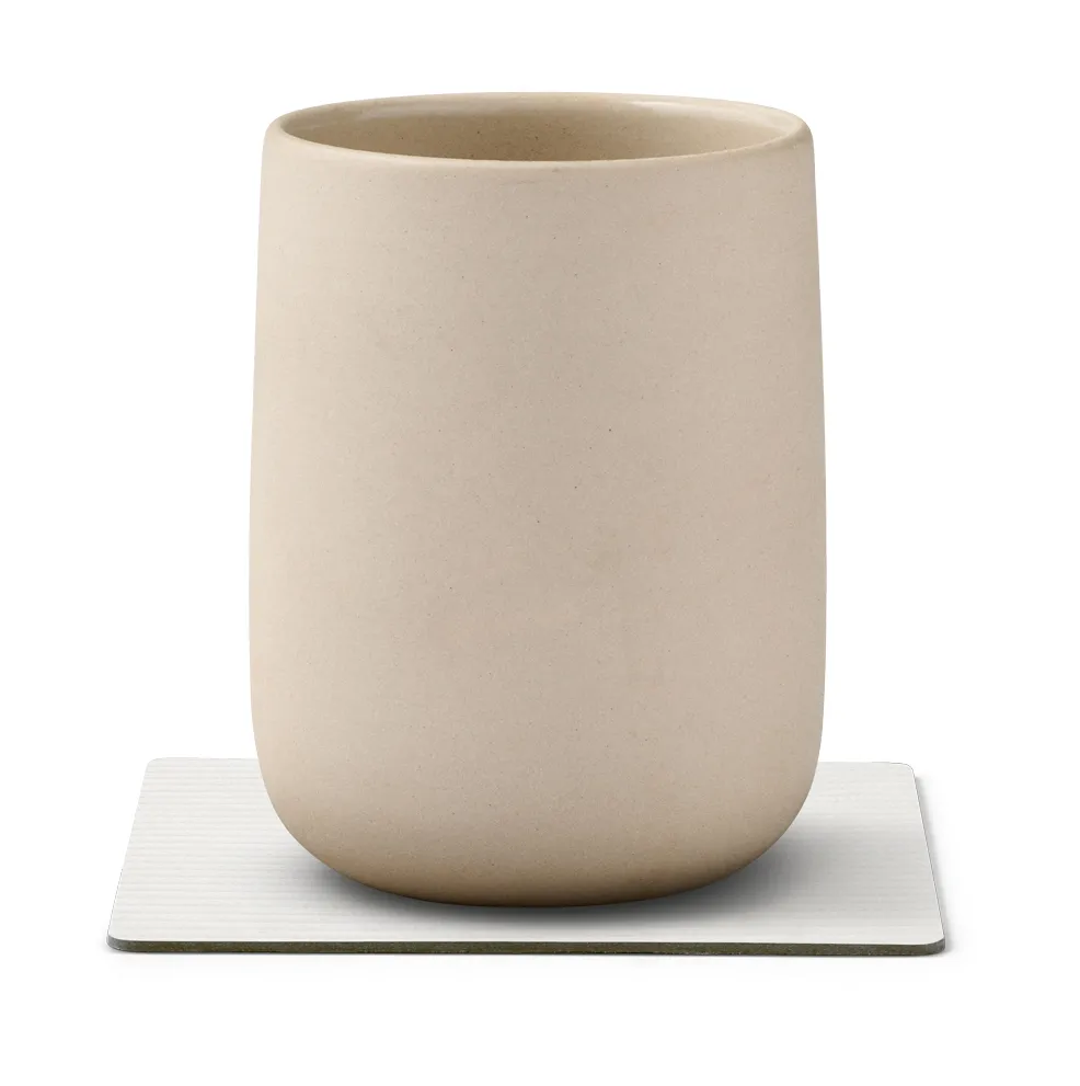 Corduroy glasbrikker square, Pure white LIND DNA