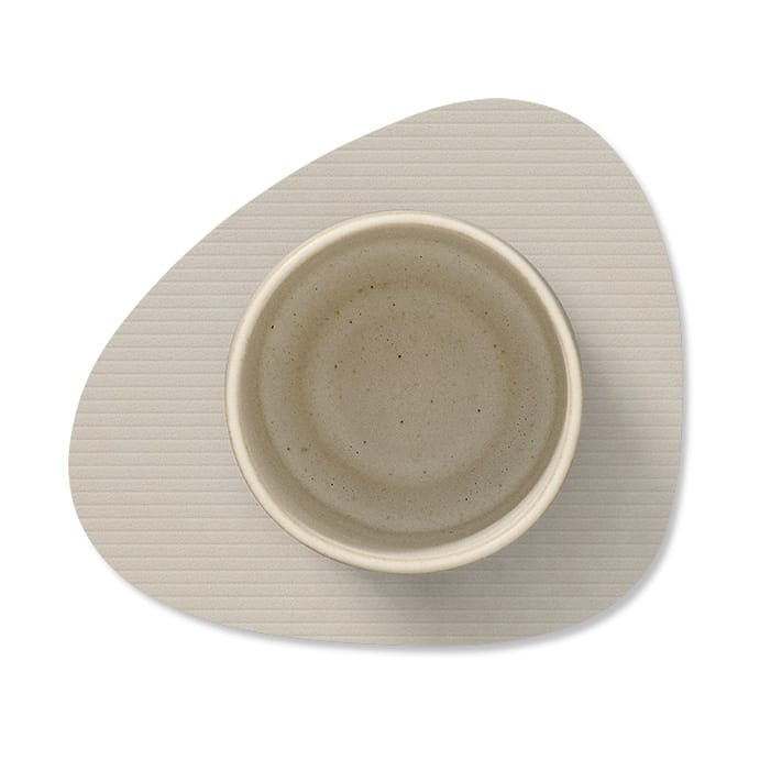 Corduroy glasunderlag curve, Oyster White LIND DNA