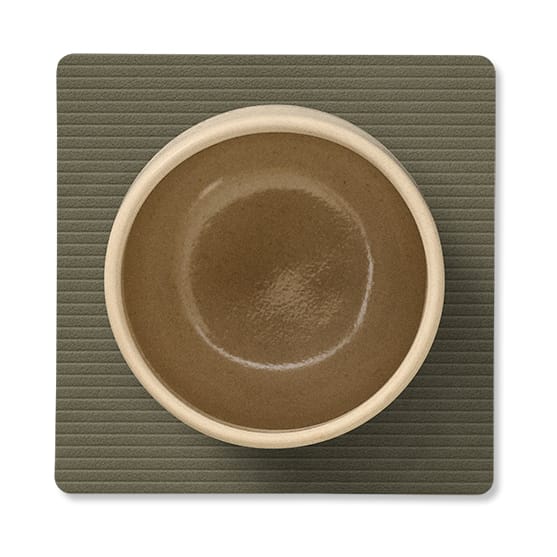 Corduroy glasunderlag square, Army Green LIND DNA