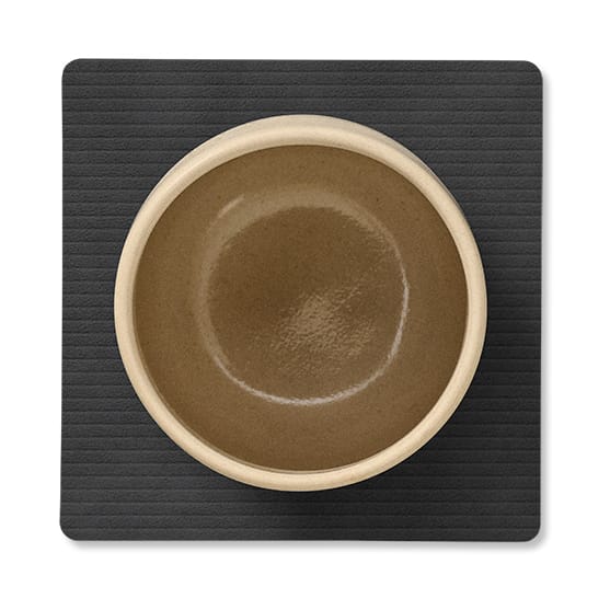 Corduroy glasunderlag square, Black LIND DNA