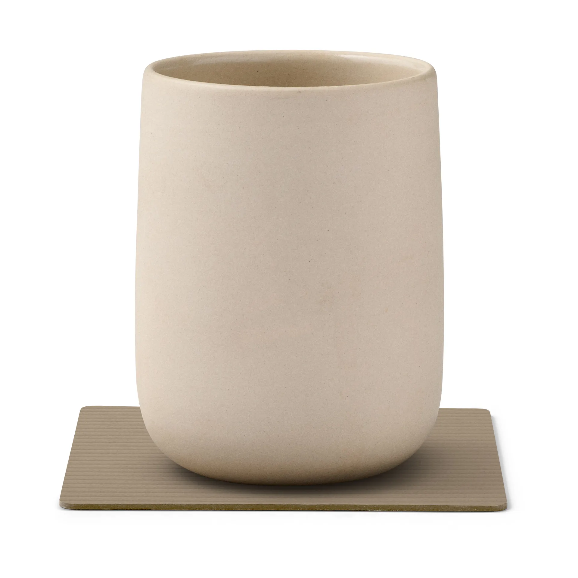 Corduroy glasunderlag square, Clay Brown LIND DNA