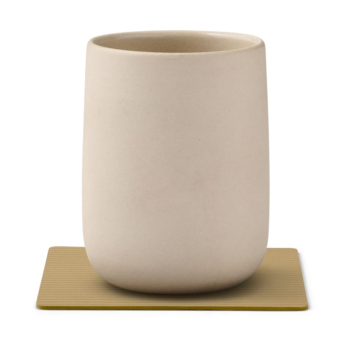 Corduroy glasunderlag square, Khaki LIND DNA