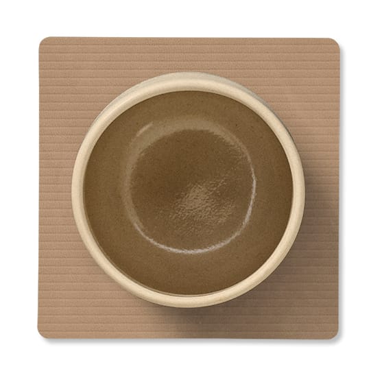 Corduroy glasunderlag square, Nougat LIND DNA