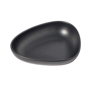 Curve Stoneware dyb tallerken 19x22 cm - Black - LIND DNA