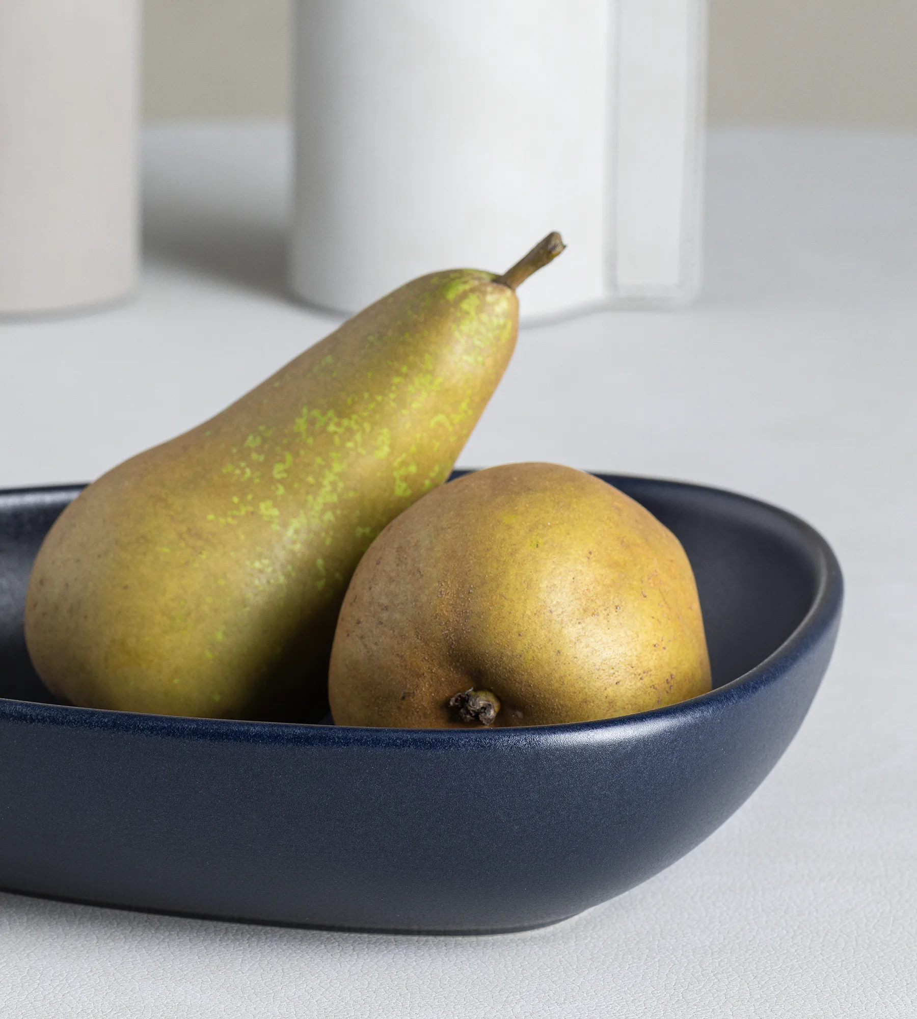 Curve Stoneware dyb tallerken 19x22 cm, Navy Blue LIND DNA