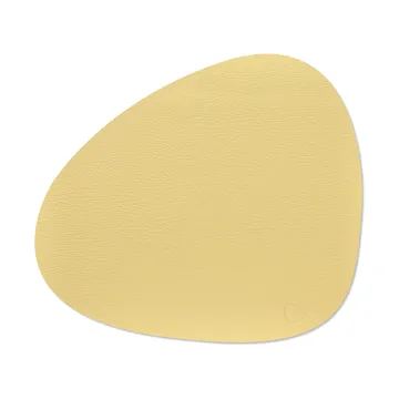 Hippo dækkeserviet, curve - Guld, 44x37 cm - LIND DNA