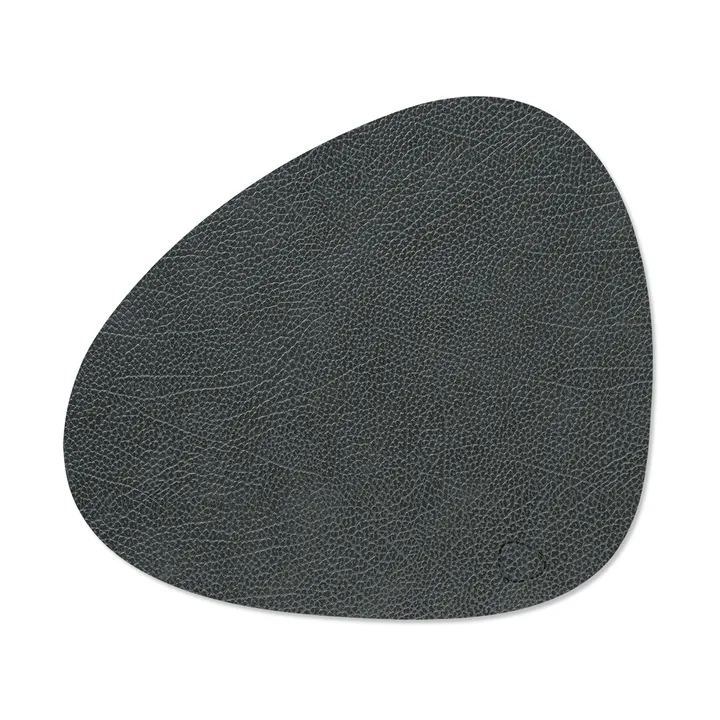 Hippo dækkeserviet curve M - Black/anthracite, 35x31 cm - LIND DNA