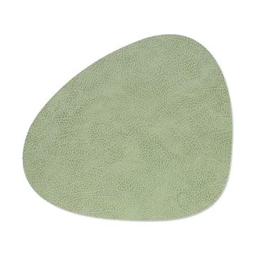 Hippo dækkeserviet curve M - Olive green, 35x31 cm - LIND DNA