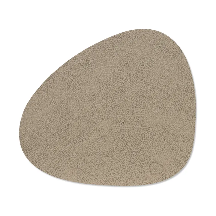 Hippo dækkeserviet curve M - Warm grey, 35x31 cm - LIND DNA
