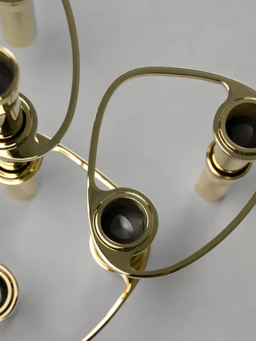 Lind Curve kombinerbar lysestage 24K guldbelagt - Double - LIND DNA