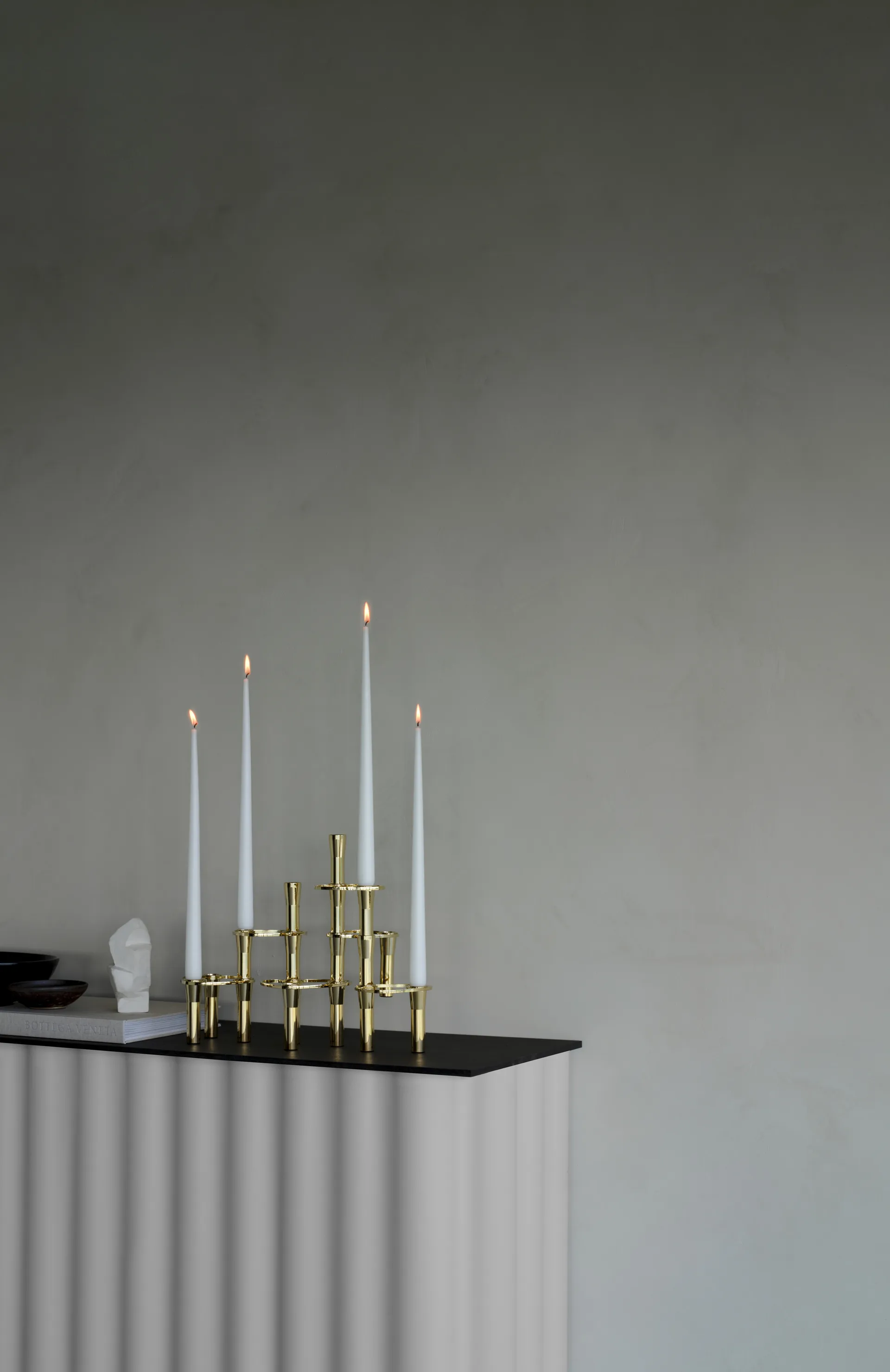 Lind Curve kombinerbar lysestage 24K guldbelagt, Single LIND DNA