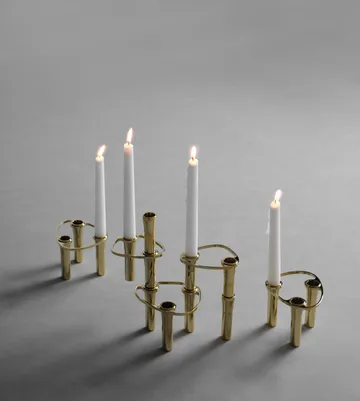 Lind Curve kombinerbar lysestage 24K guldbelagt - Single - LIND DNA