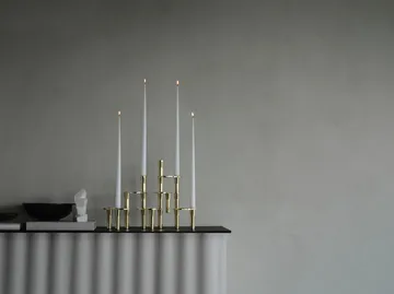 Lind Curve kombinerbar lysestage 24K guldbelagt - Triple - LIND DNA