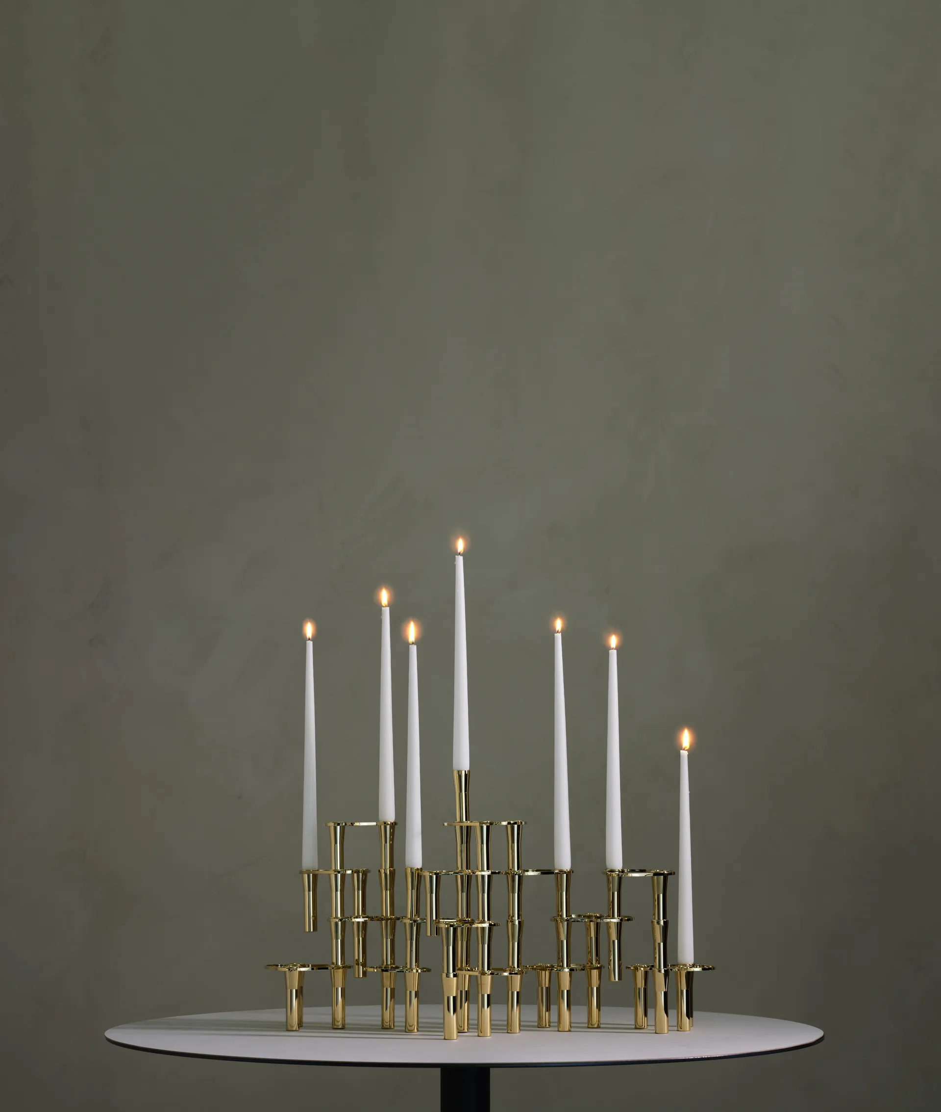 Lind Curve kombinerbar lysestage 24K guldbelagt, Triple LIND DNA