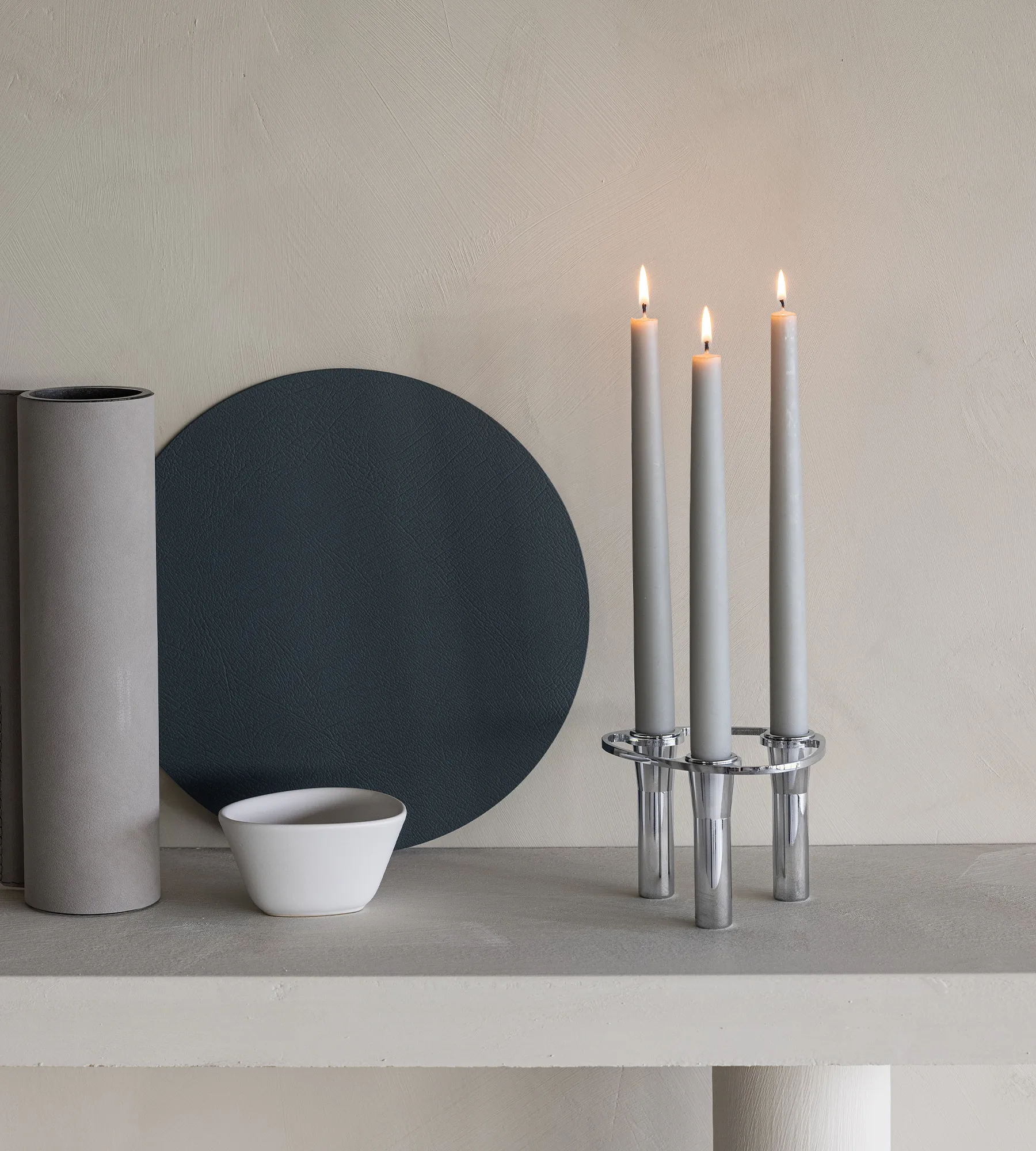 Lind Curve kombinerbar lysestage krom, Triple LIND DNA