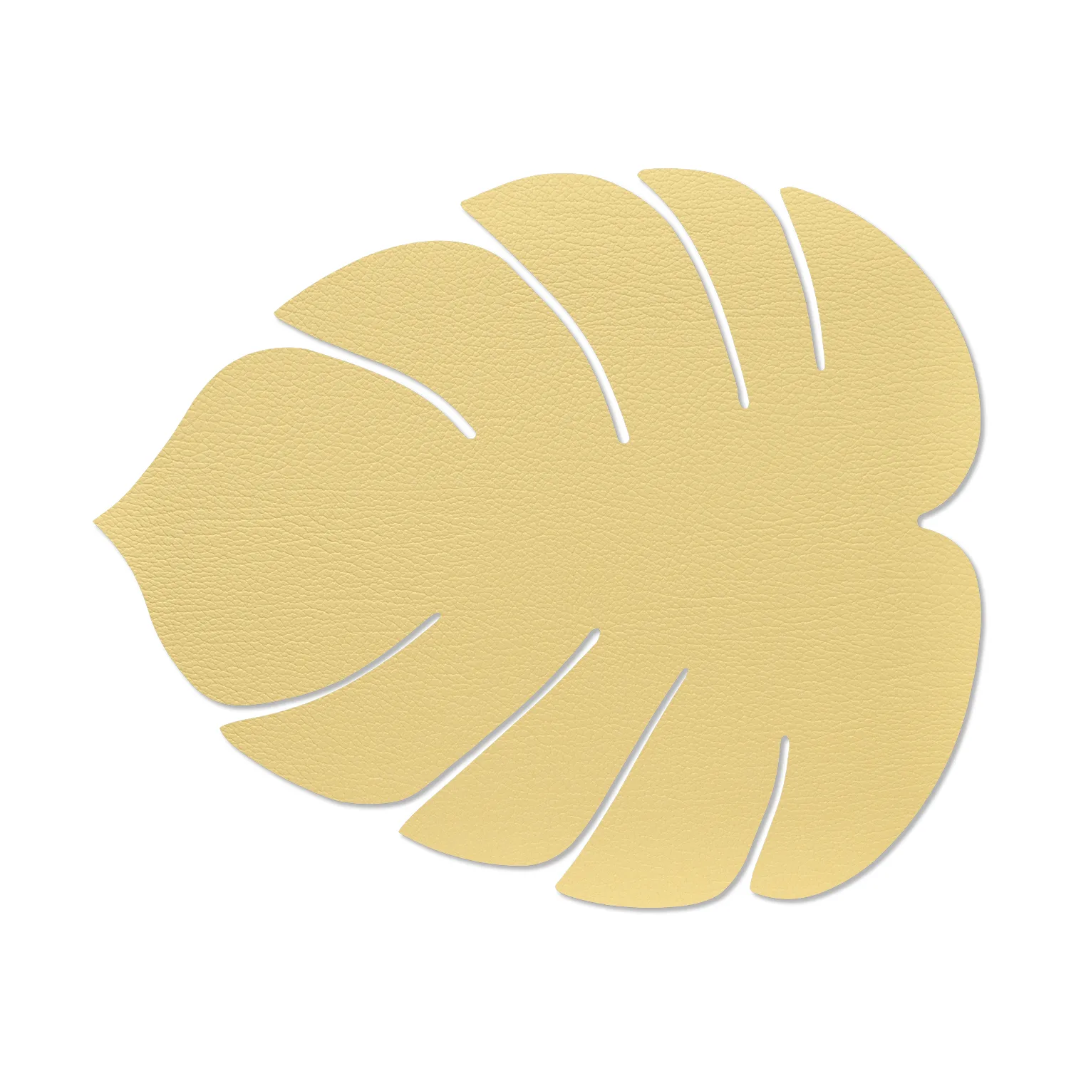 Monstera Leaf Hippo dækkeserviet L, Guld, 42x35 cm LIND DNA