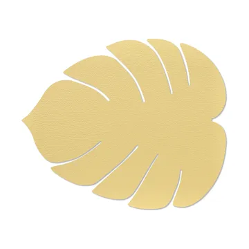 Monstera Leaf Hippo dækkeserviet L - Guld, 42x35 cm - LIND DNA