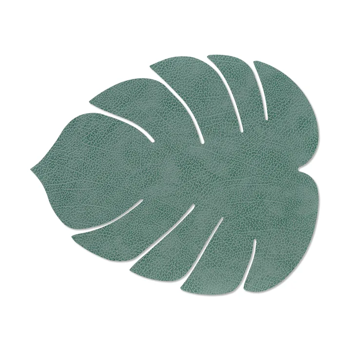 Monstera Leaf Hippo dækkeserviet L - Pastel green, 42x35 cm - LIND DNA