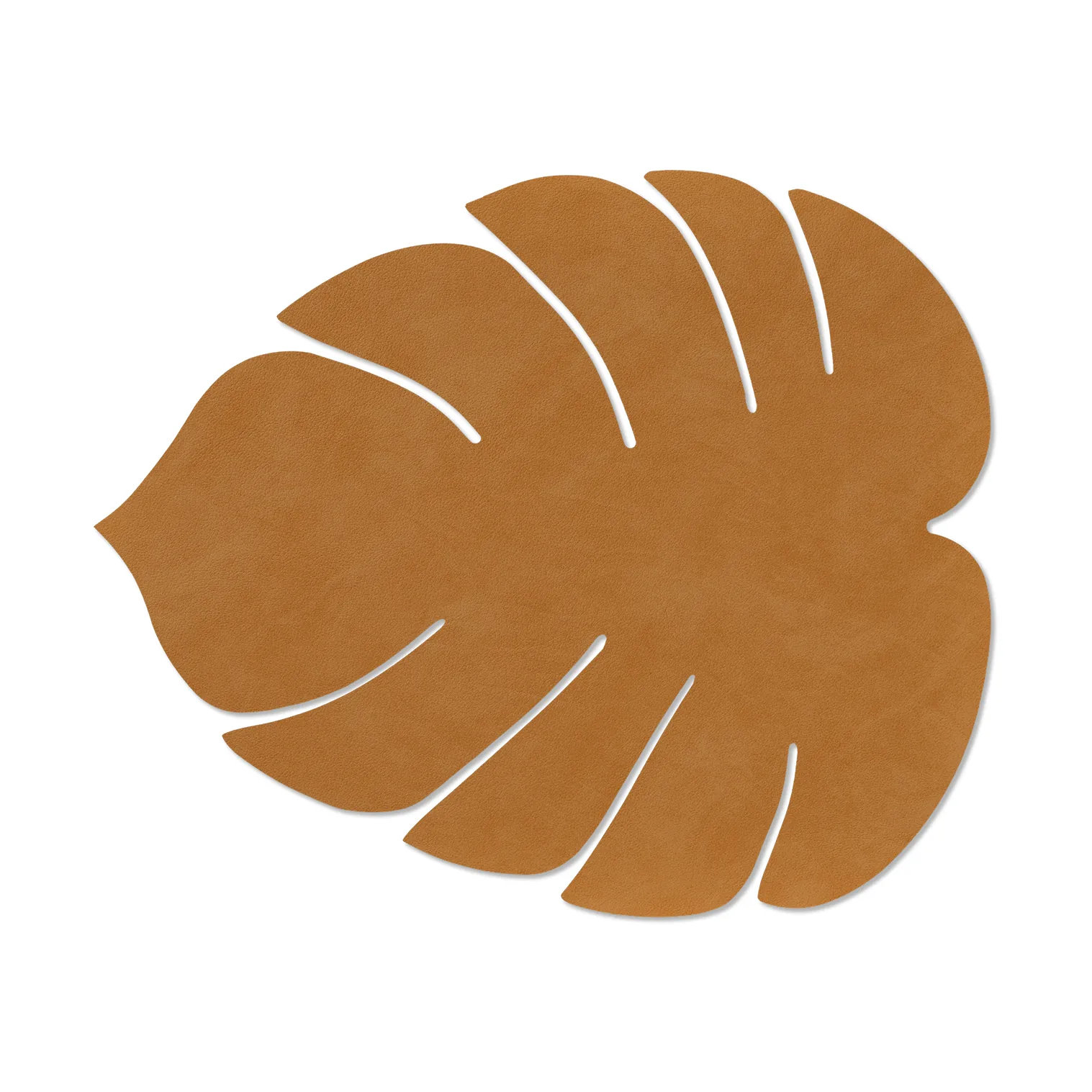 Monstera Leaf Nupo dækkeserviet L, Burned curry, 42x35 cm LIND DNA