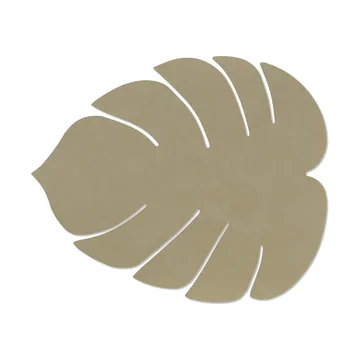 Monstera Leaf Nupo dækkeserviet L - Herbal dust, 42x35 cm - LIND DNA