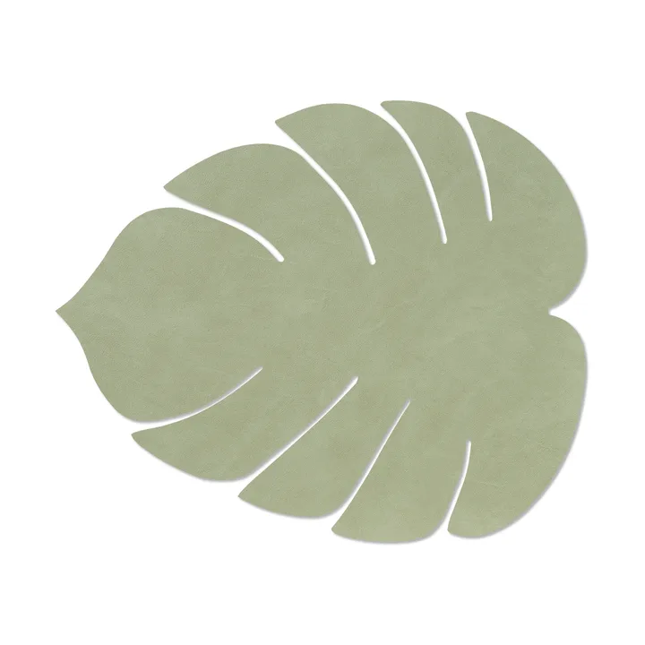 Monstera Leaf Nupo dækkeserviet L - Olive green, 42x35 cm - LIND DNA