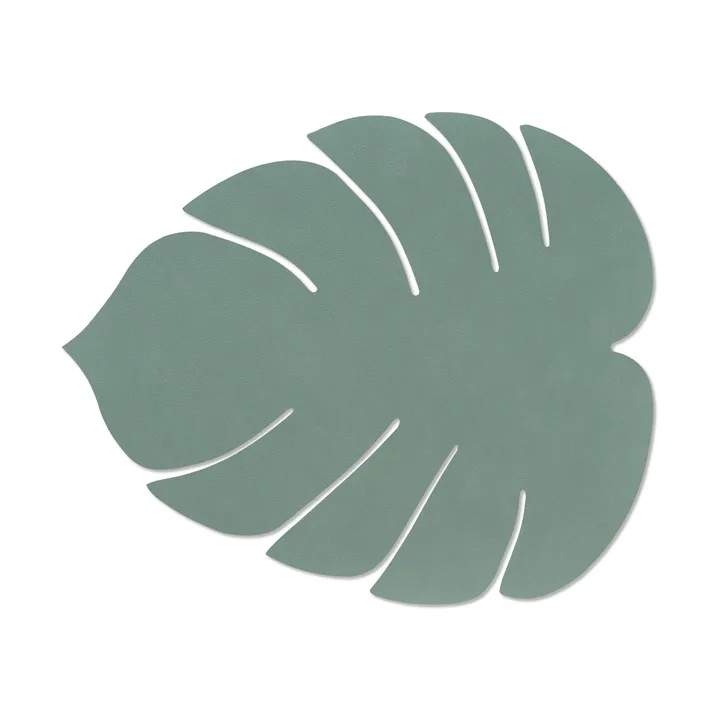 Monstera Leaf Nupo dækkeserviet L - Pastel green, 42x35 cm - LIND DNA