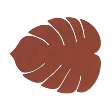 Monstera Leaf Nupo dækkeserviet L - Sienna, 42x35 cm - LIND DNA