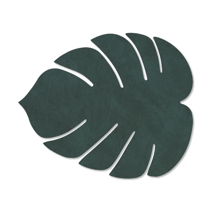 Monstera Leaf Nupo dækkeserviet S - Dark green, 26x22 cm - LIND DNA