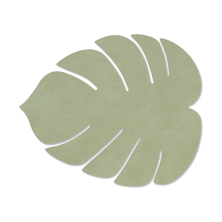 Monstera Leaf Nupo dækkeserviet S - Olive green, 26x22 cm - LIND DNA