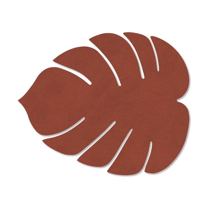 Monstera Leaf Nupo dækkeserviet S - Sienna, 26x22 cm - LIND DNA