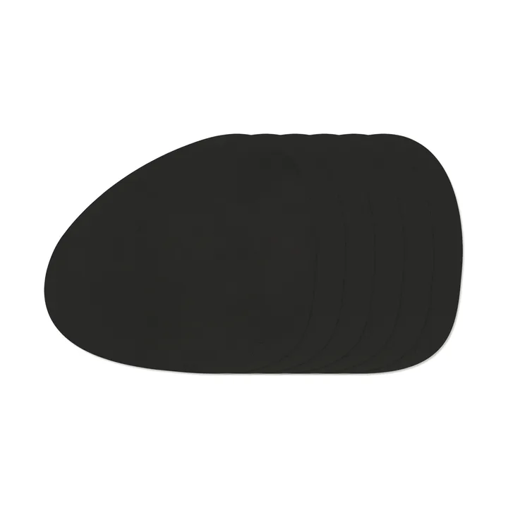 Nupo Curve bordsklædesæt - Black Ink, 6-pak - LIND DNA