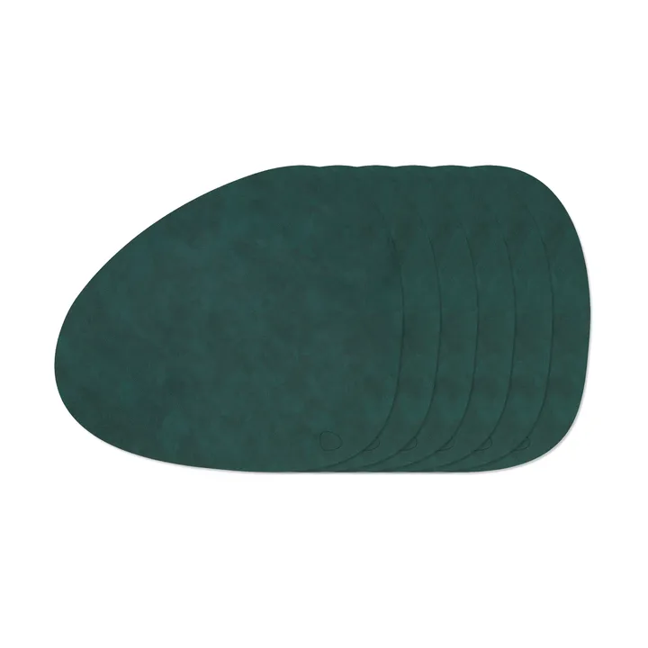Nupo Curve bordsklædesæt - Dark Green, 6-pak - LIND DNA