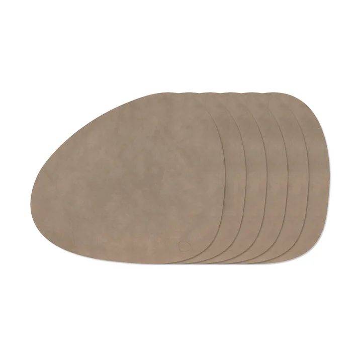 Nupo Curve bordsklædesæt - Nomad Grey, 6-pak - LIND DNA