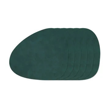 Nupo Curve dækkesæt - Dark Green, 6-pak, 44x37 cm - LIND DNA