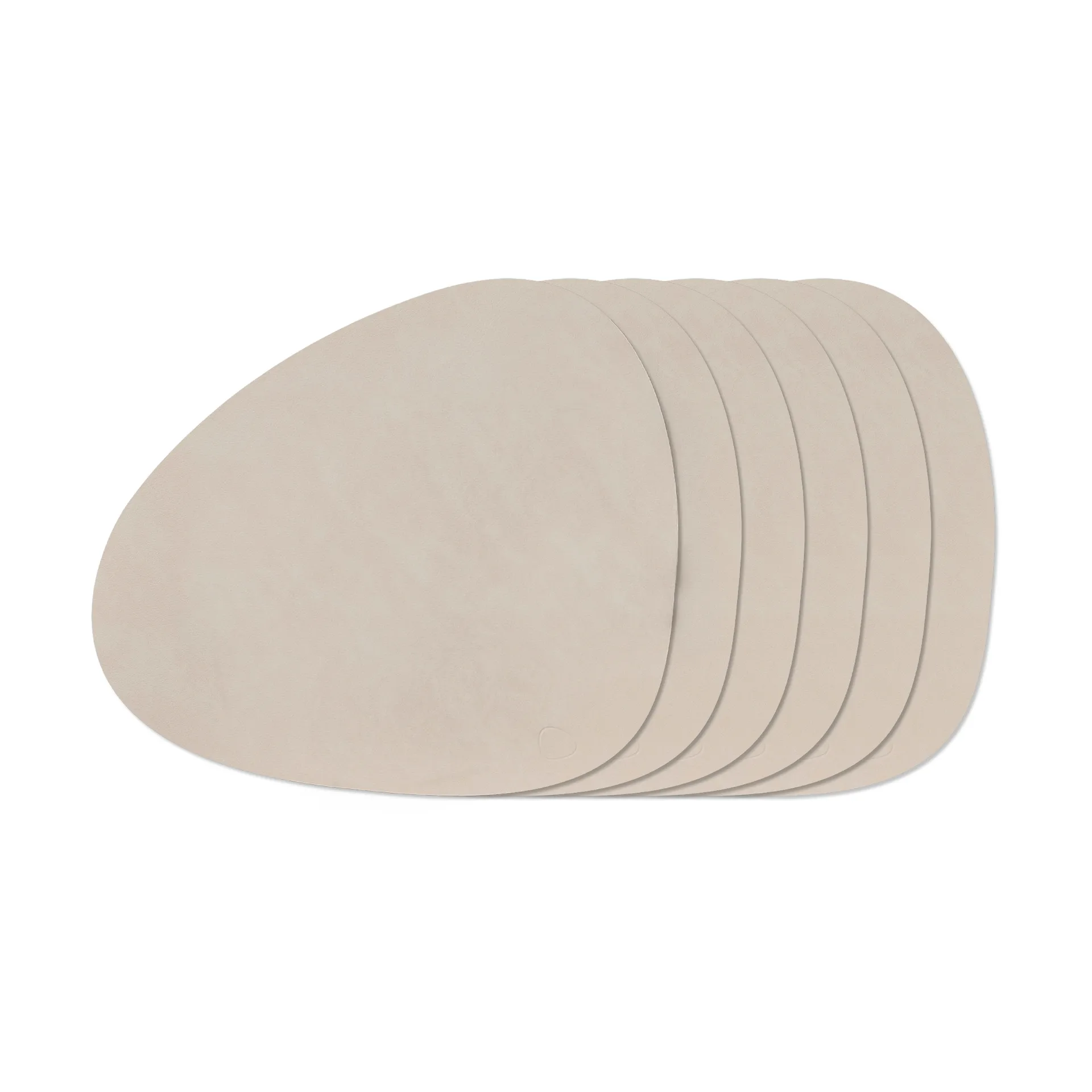 LIND DNA Nupo Curve bordsklædesæt Oyster White, 6-pak