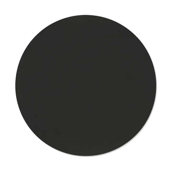 Nupo dækkeserviet - Black ink, circle, L, Ø38 cm - LIND DNA