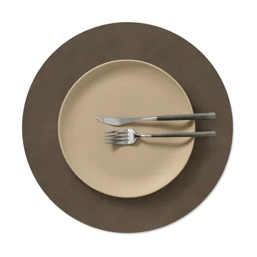 Nupo dækkeserviet - Caviar, circle, L, Ø38 cm - LIND DNA