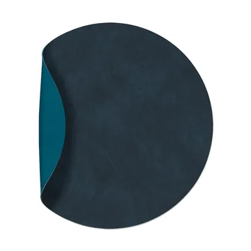Nupo dækkeserviet circle vendbar M 1 stk. - Midnight blue/Petrol, Ø30 cm - LIND DNA